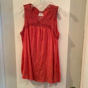 Anthropologie top with a crochet bodice.  So cute and a great color!  Size M